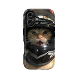 Motorcyclist Cute Animal IPhone Phone Case - Premium Protective Phone Case - View 1