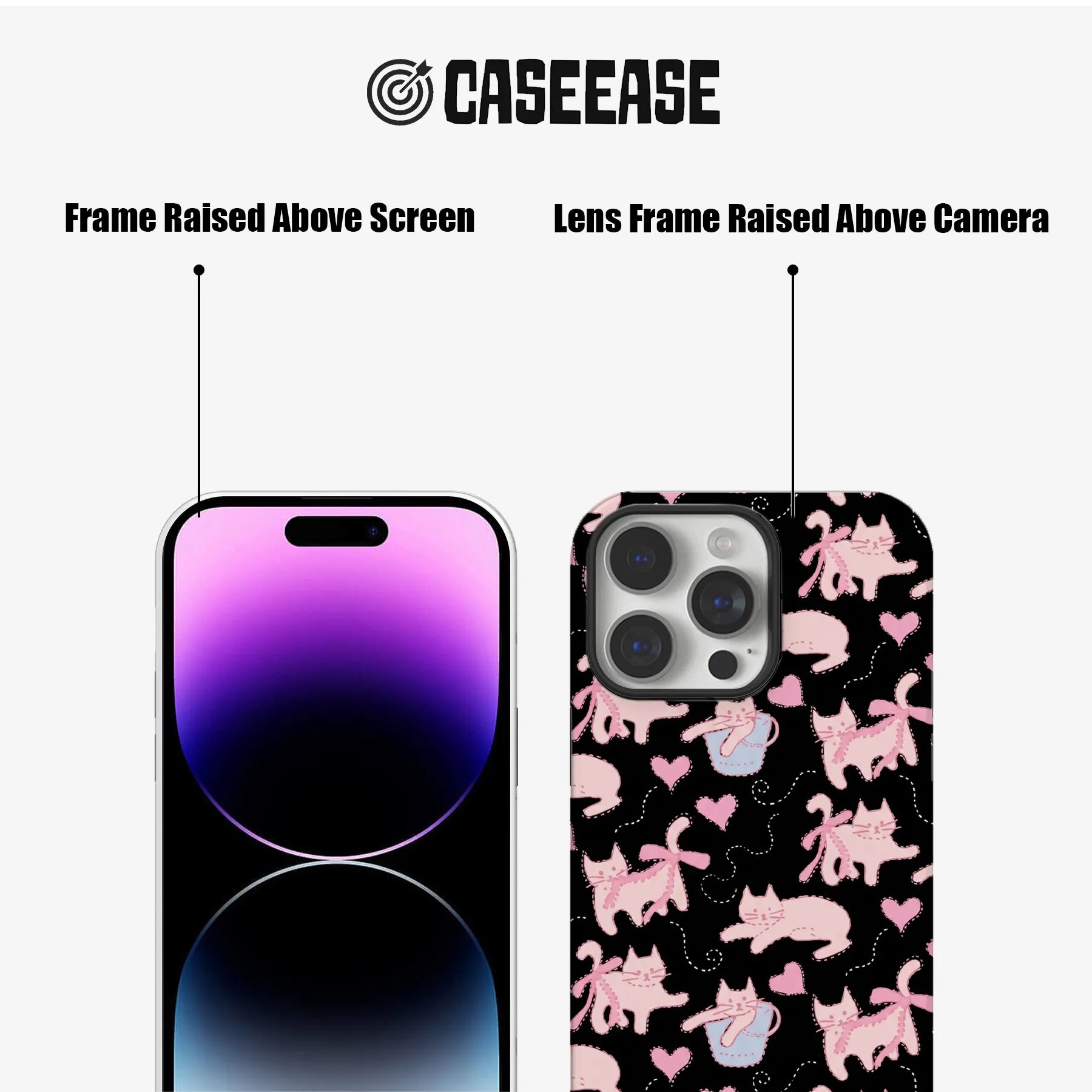 Cute Cat Pattern Phone Case for Animal Lovers