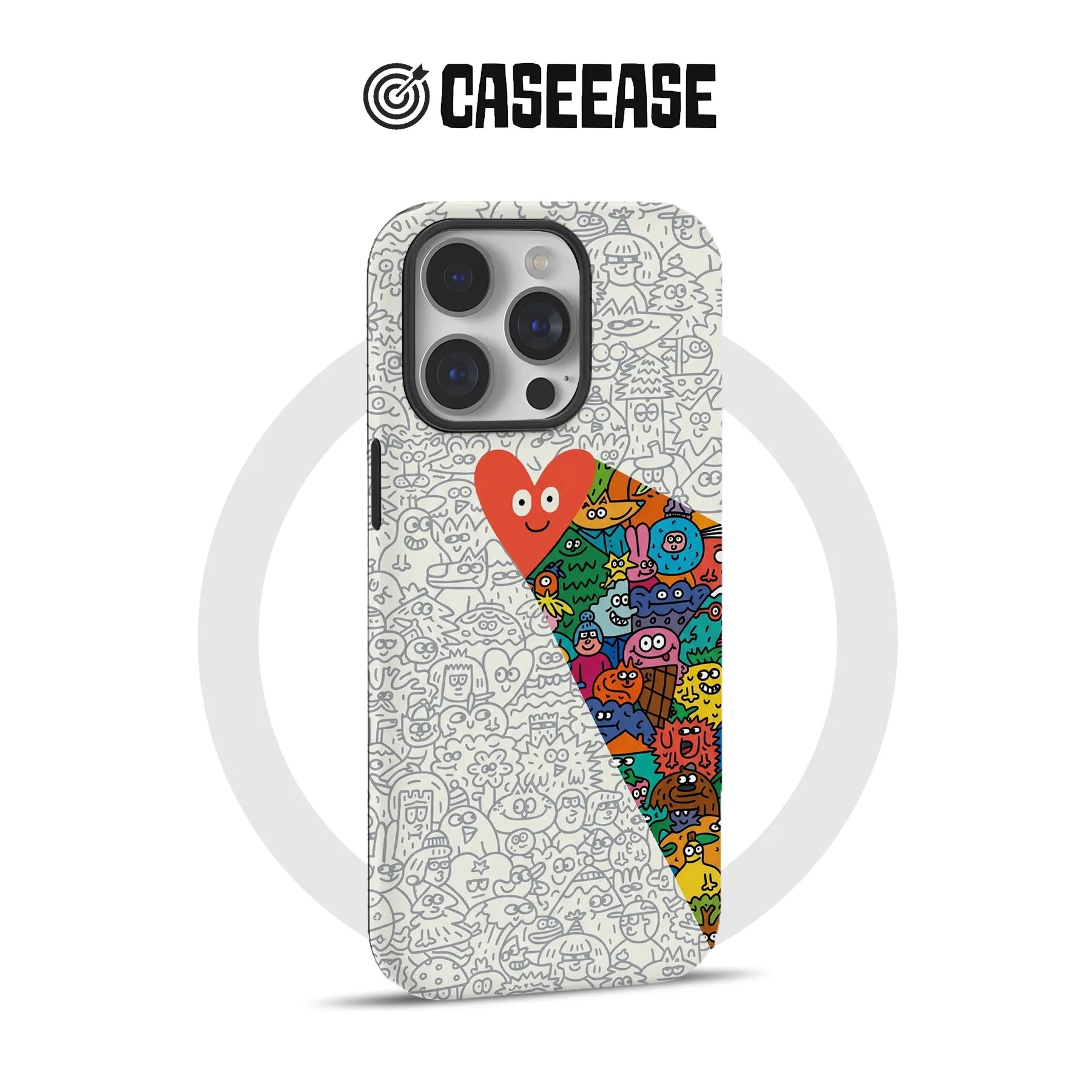 Heart Lighting Minimalist IPhone Phone Case - Premium Protective Phone Case - View 4