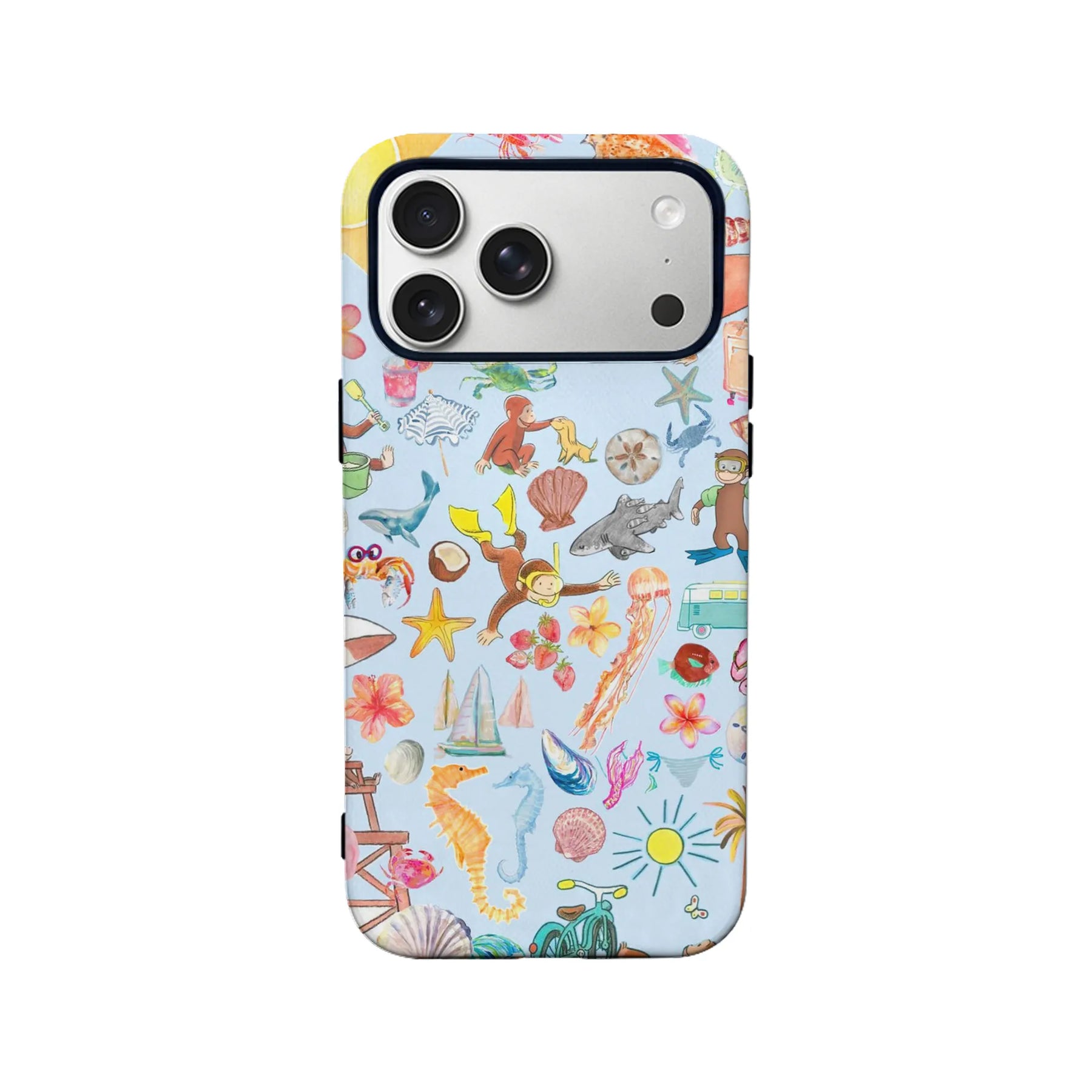 Curious George Colorful Beach Phone Case