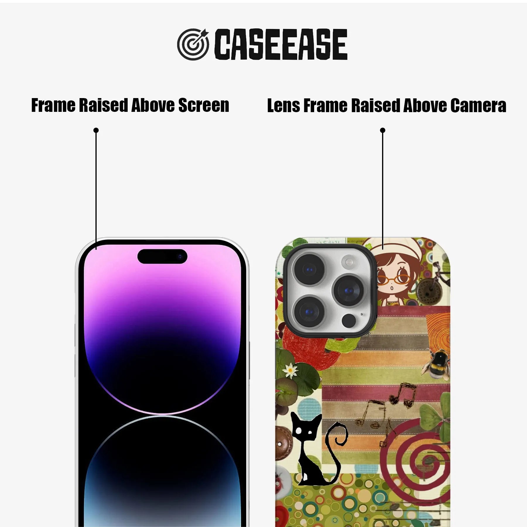 Funda para teléfono con collage colorido