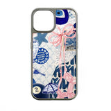 Holographic Chrome Phone Case - Vintage Collage Design