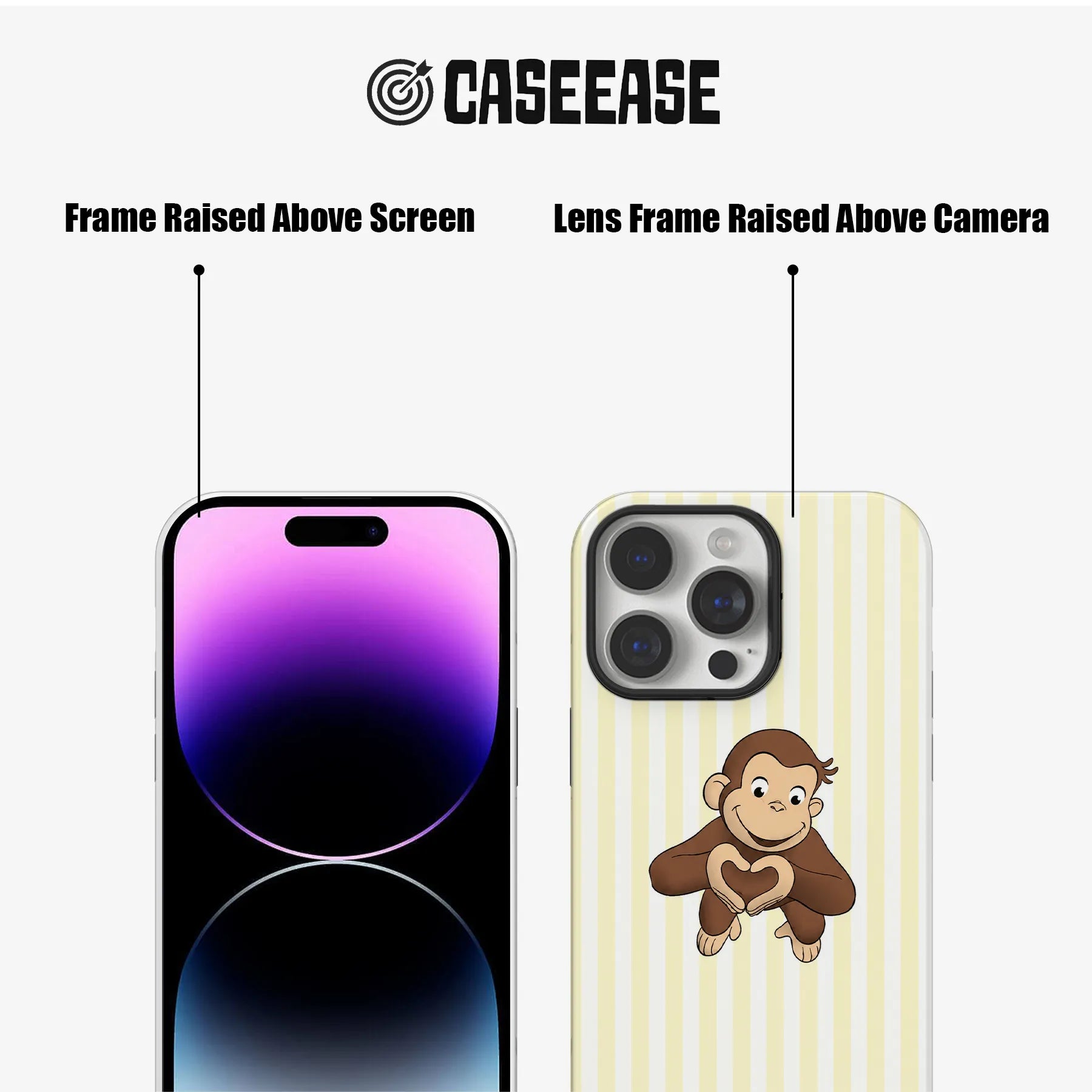 Cute Monkey Heart Phone Case