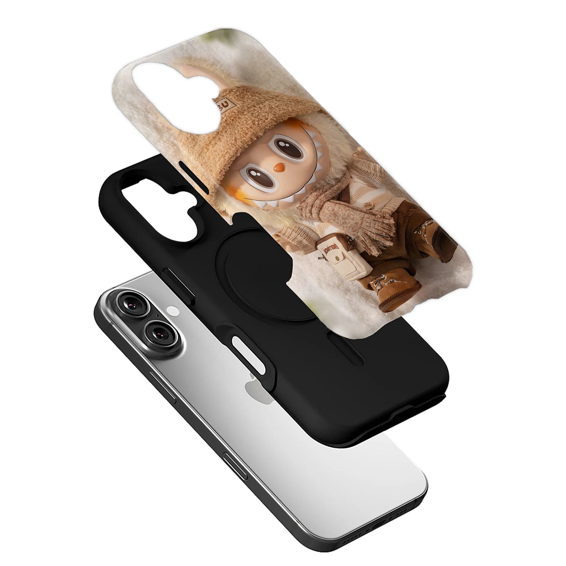 Funda para teléfono con forma de muñeca Labubu
