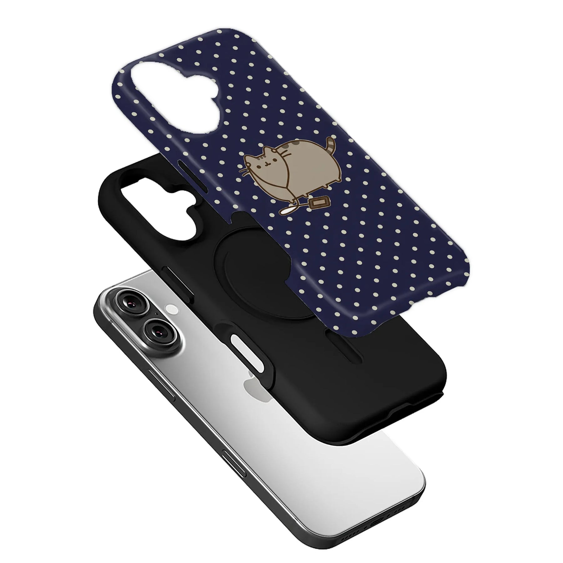 Cute Pusheen Cat Polka Dot Phone Case