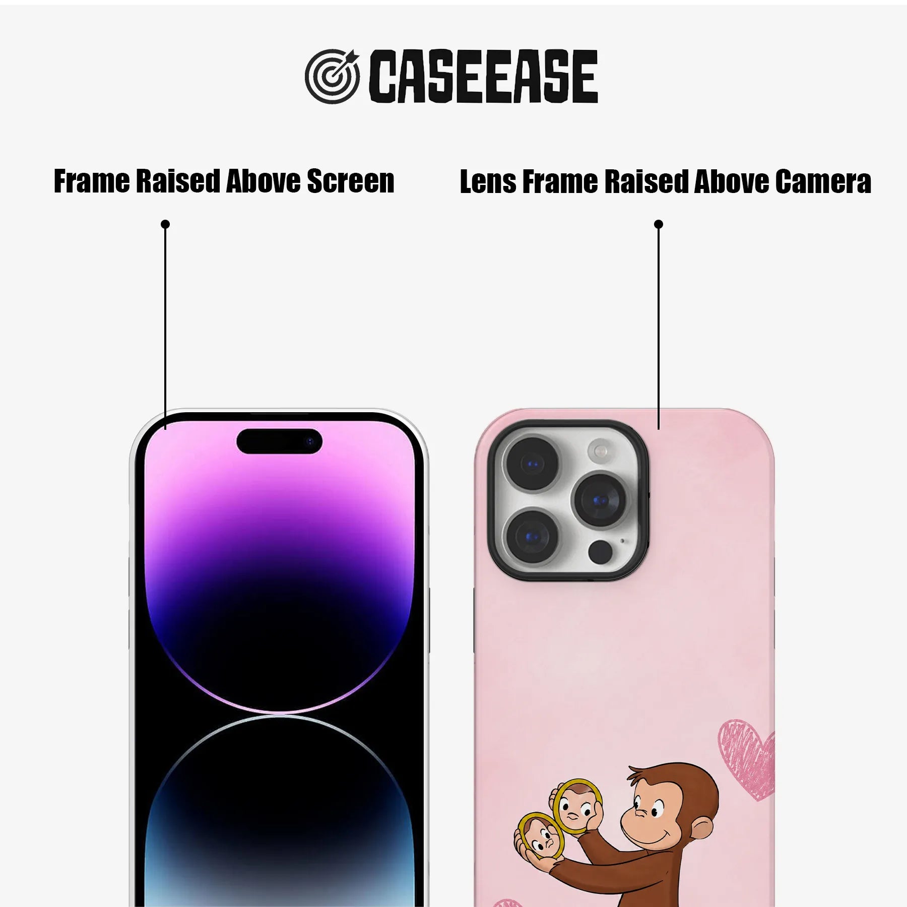 Cute Curious George Phone Case for iPhone