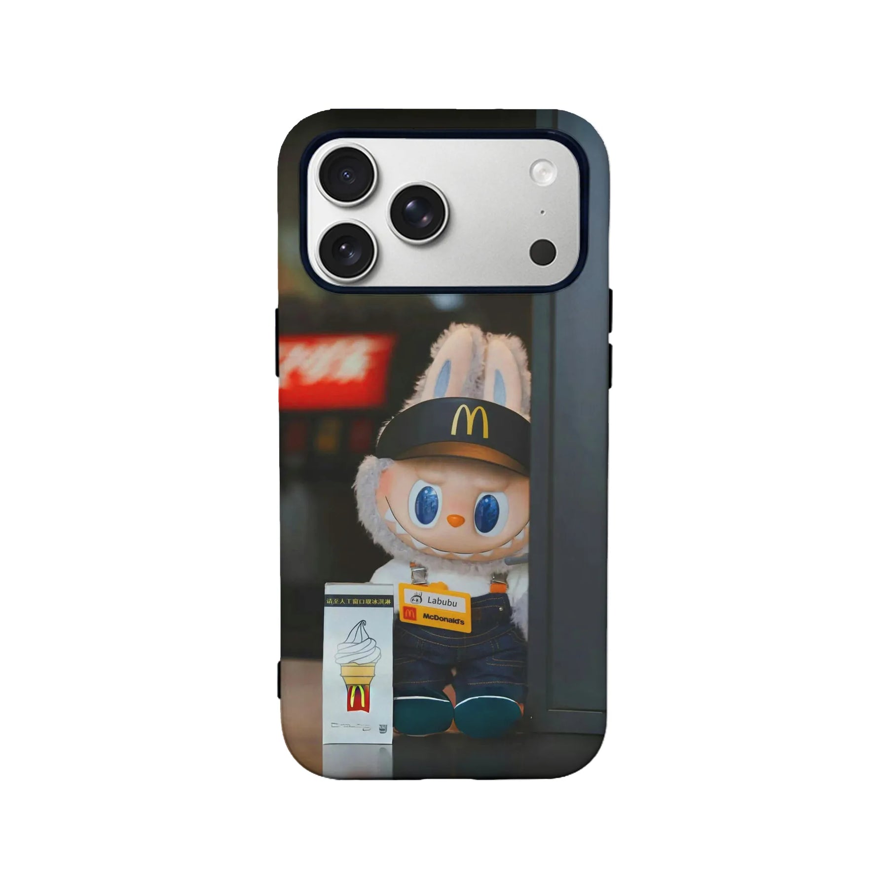 Funda para teléfono con diseño de conejito Labubu de McDonald's: diseño bonito y único