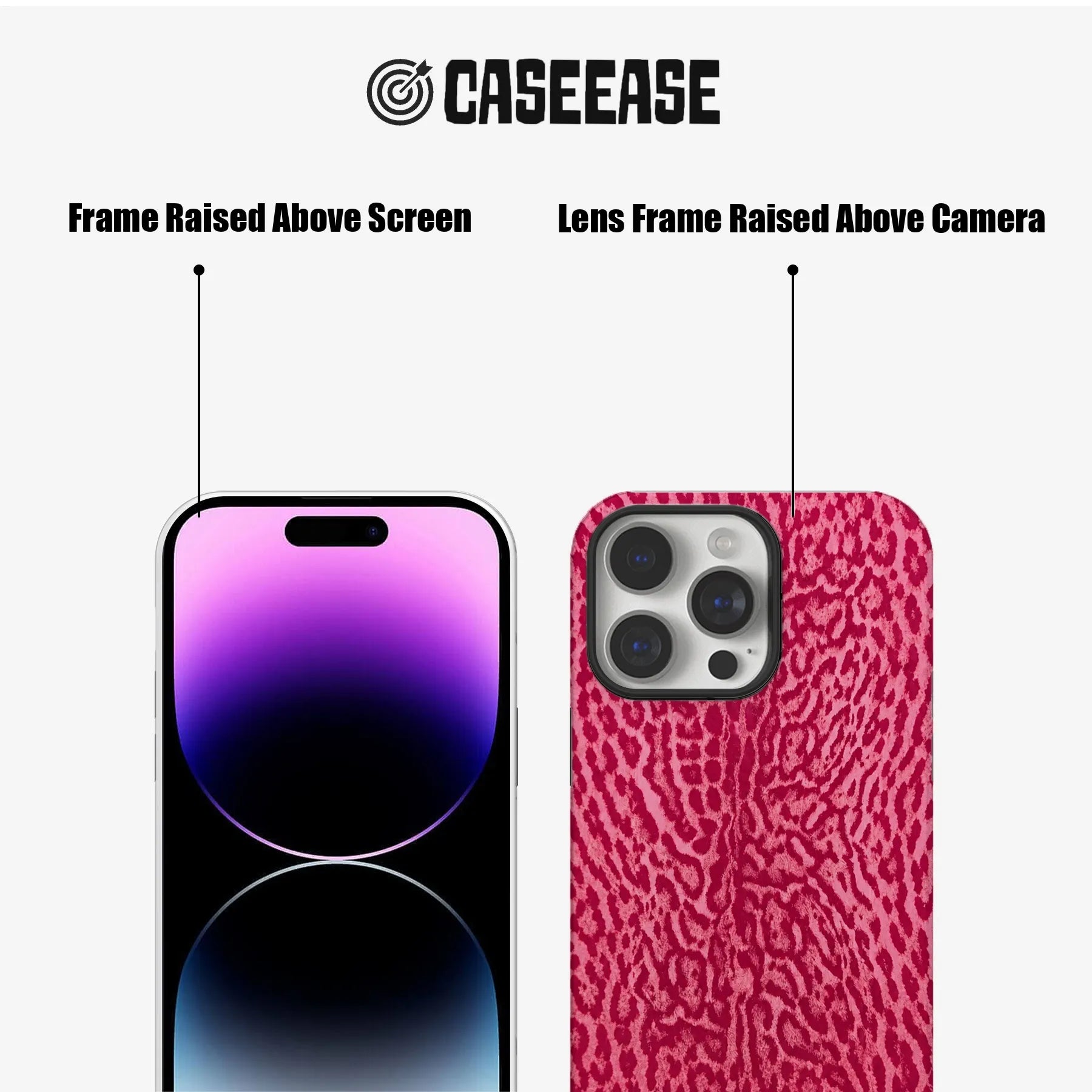 Vibrant Pink Leopard Print Phone Case