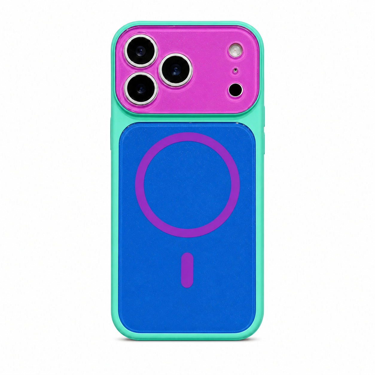 Dopamine Contrast Color MagSafe iPhone Case - Purple-Blue white background variant image