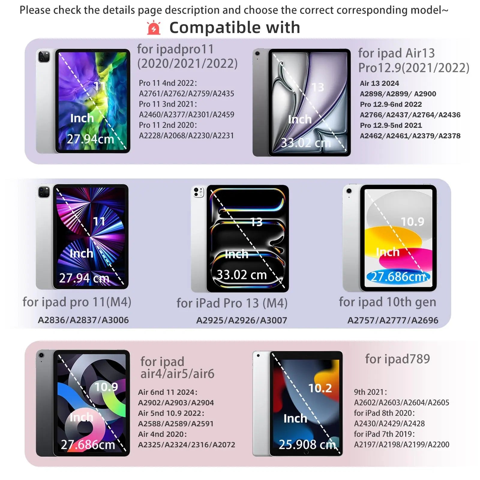 KENKE Magnetic Rotatable Detachable Tablet Case with Pencil Holder, Protective Flip Cover Compatible with iPad, Smart Tablet Accessories, Tablet Casing, Removable Cover, Tablet Covers (main image)