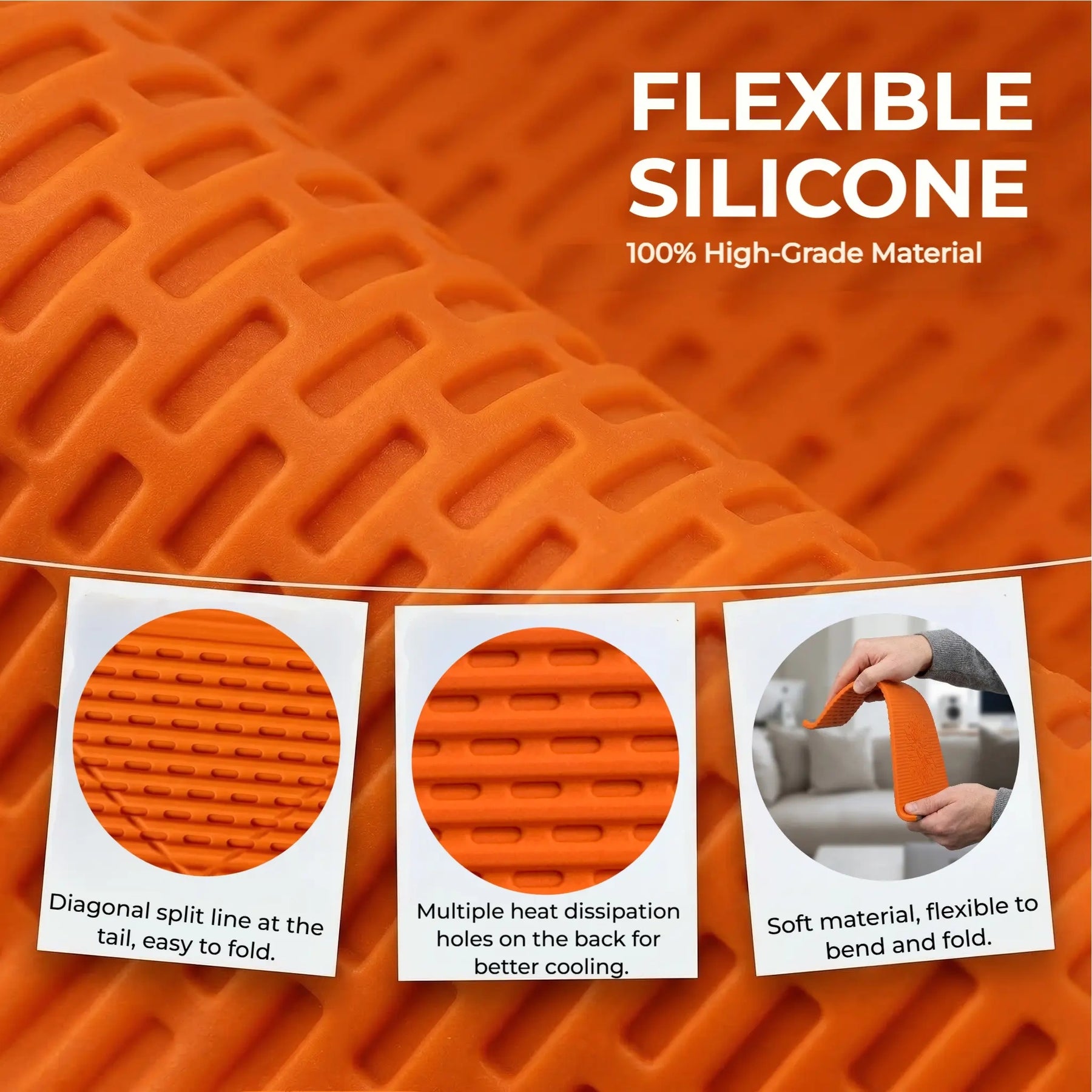 Flexible Silicone Aluminum Phone holder stand, Bendable Rollable Foldable Design, Universal Adjustable Anti-Slip Desktop Mount for Phone Tablet Laptop, Portable Ergonomic Holder for Home Office Travel-YY (main image)