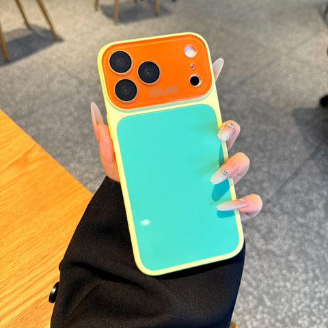 Summer Vibe Dopamine Color Block Phone Case for iPhone 17/16/15/14/13 Pro Max – Soft Touch Minimal Aesthetic Shockproof Cover, Cute Multi-Color Everyday Protective Case.LU7 (main image)