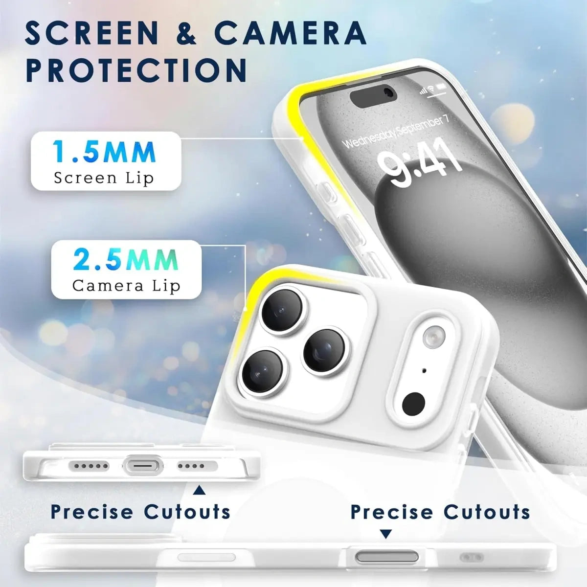 HISTORYOO for iPhone 17 Pro Max 16 Pro 15 14 Plus 13 12 11 Pro Magnetic (not strong) Defender 2 In 1 Dual Layer Jelly Soft Matte Clear Silicone + Candy Color-Blocking PC Hybrid Magsafe Wireless Charging Case Frosted Shockproof Bumper Luxury Back Cover (main image)