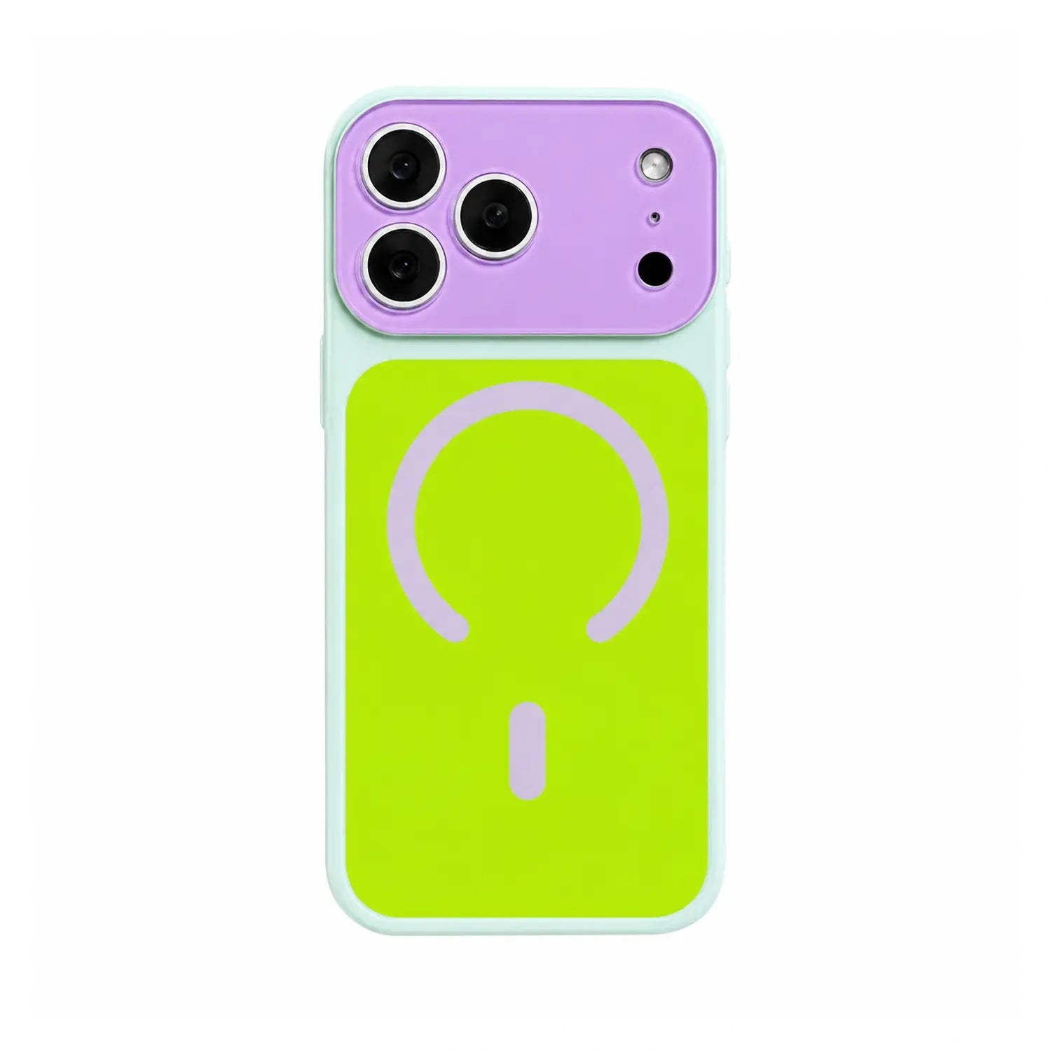Dopamine Color Block Magnetic Phone Case for iPhone 17 16 15 14 13 Pro Max, Soft Touch Matte Cover for Gorls Women, compatible with MagSafe, Ultra Slim Thin Hard PC Case Cover - Color Mint (variant image)