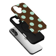 Stylish Brown Mint Dot Phone Case