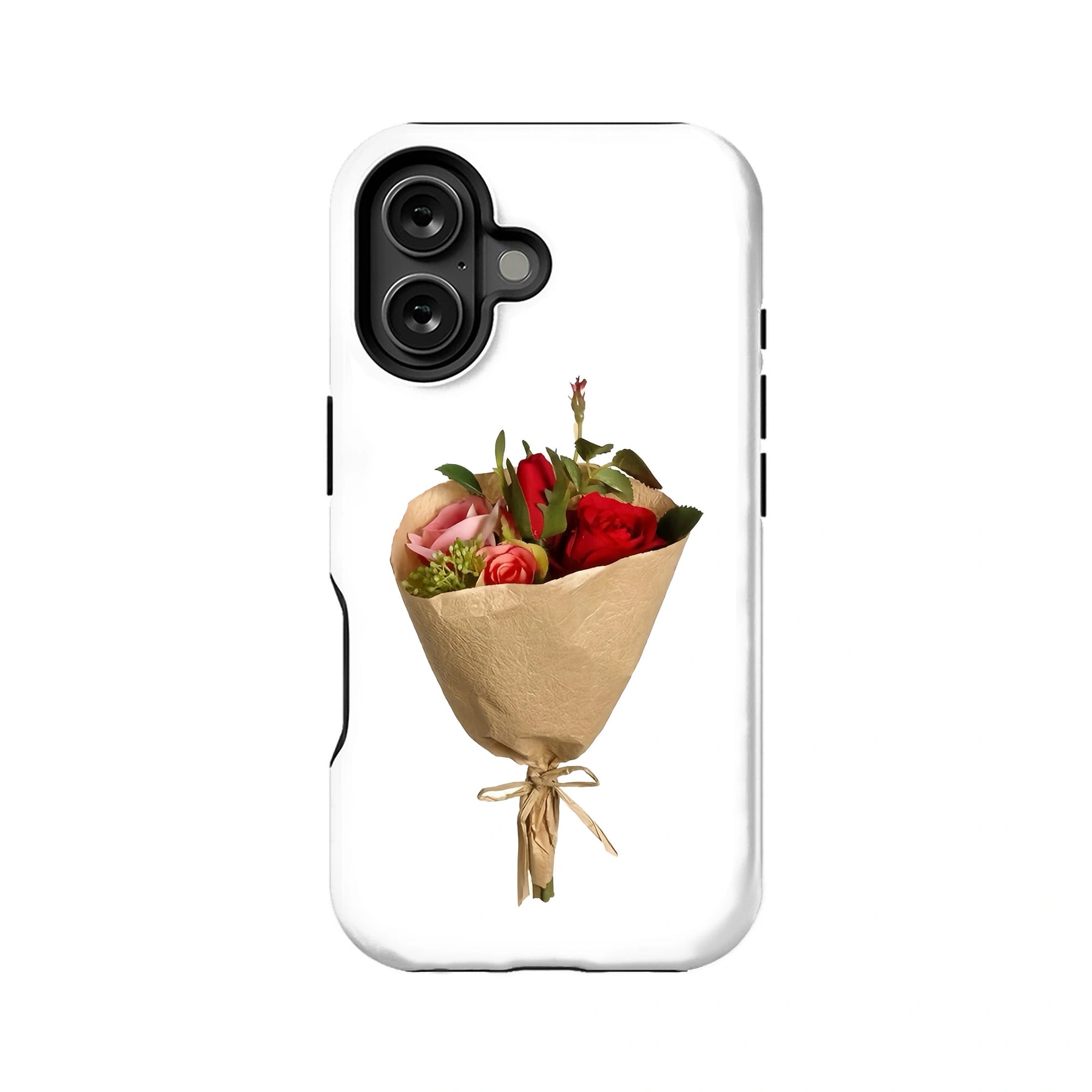 Funda para teléfono con un elegante ramo de flores: diseño floral romántico