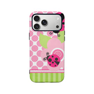 Cute Ladybug Phone Case – Pink Polka Dot, Kawaii & Cartoon Design