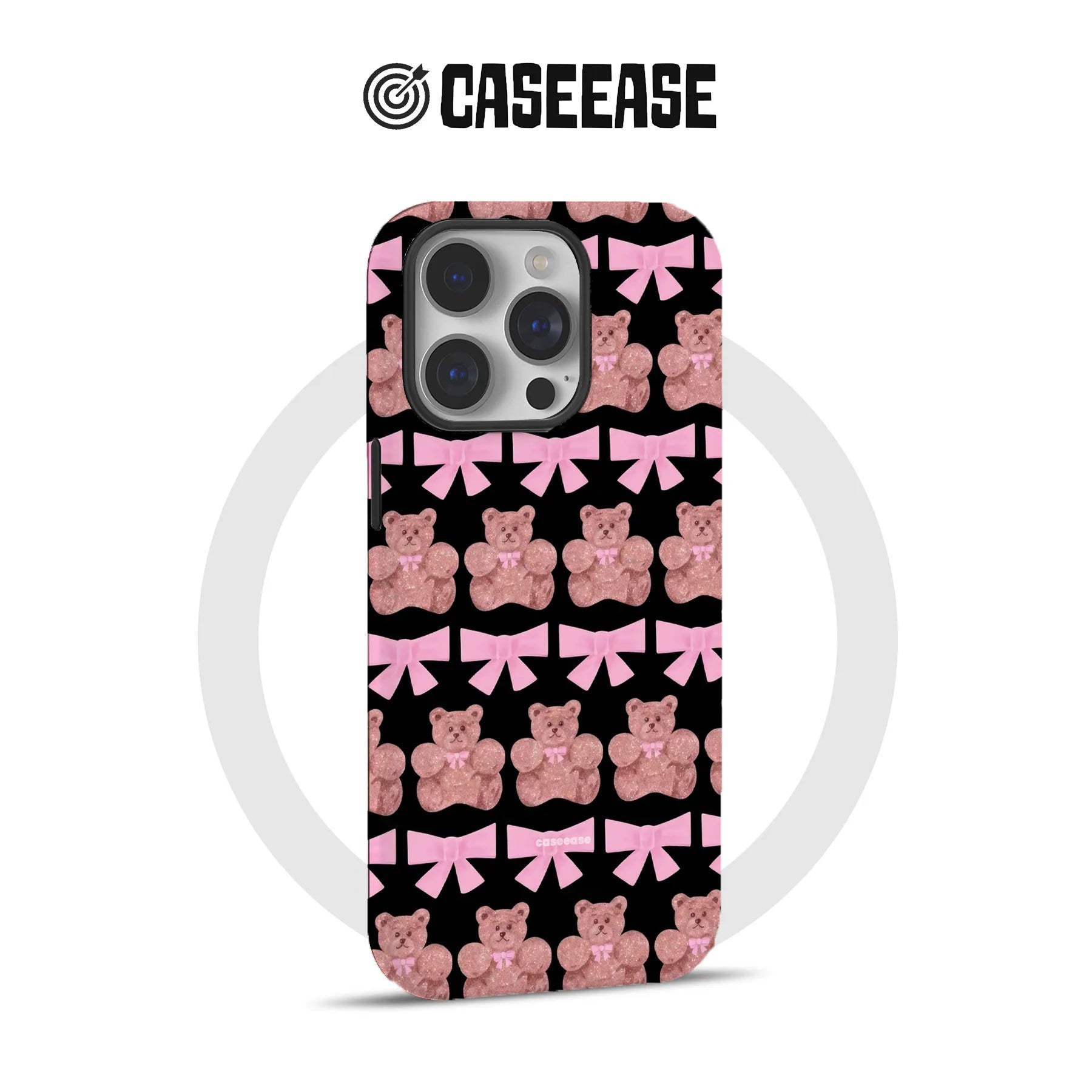 Cute Glitter Bear Phone Case