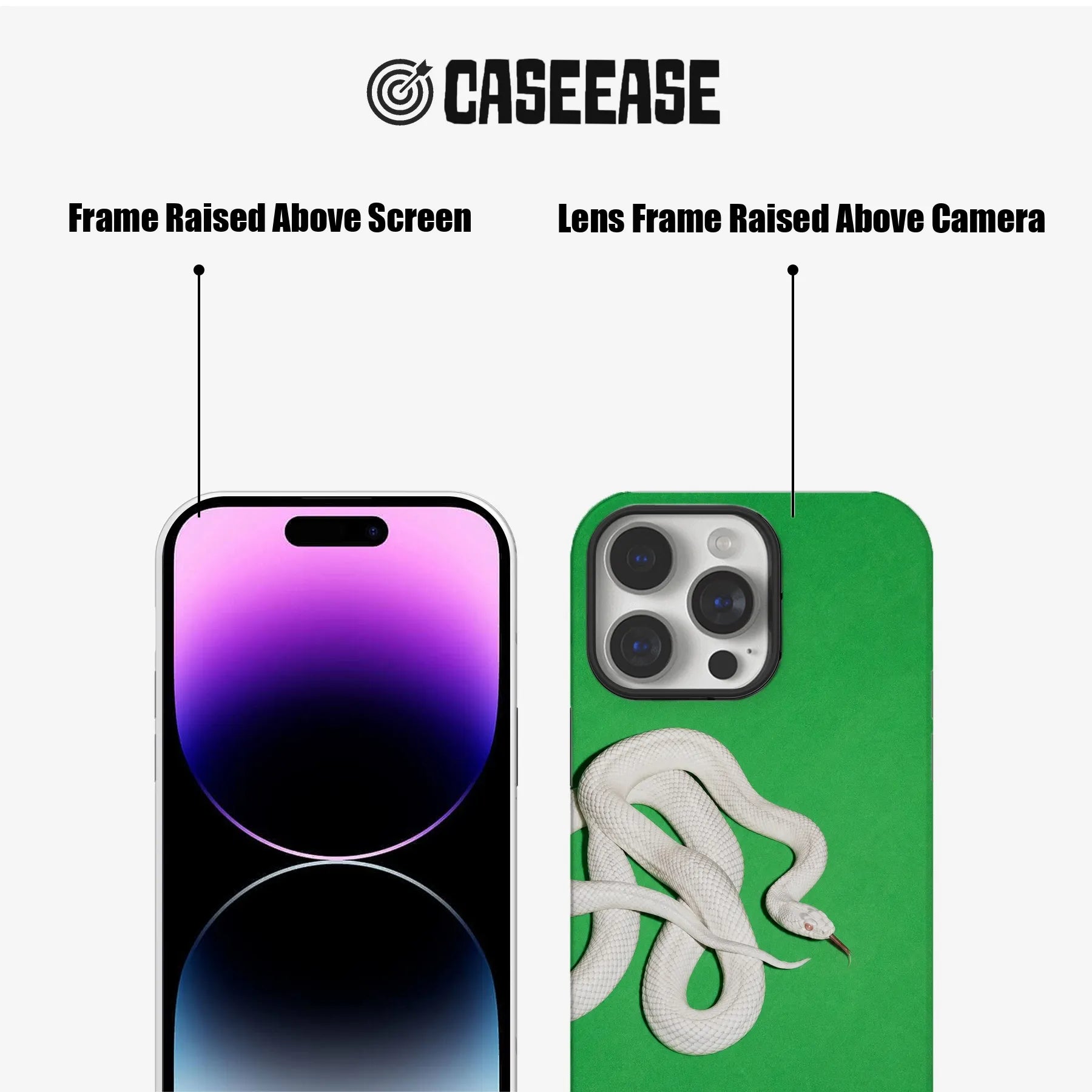Minimalist White Snake Phone Case