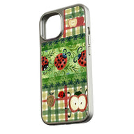 Funda para teléfono Apple con diseño de mariquita y manzana: un bonito diseño natural