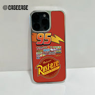 Holographic Chrome Lightning McQueen Phone Case - Red Racing Design