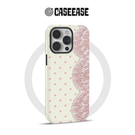 Chic Pink Lace Polka Dot Phone Case