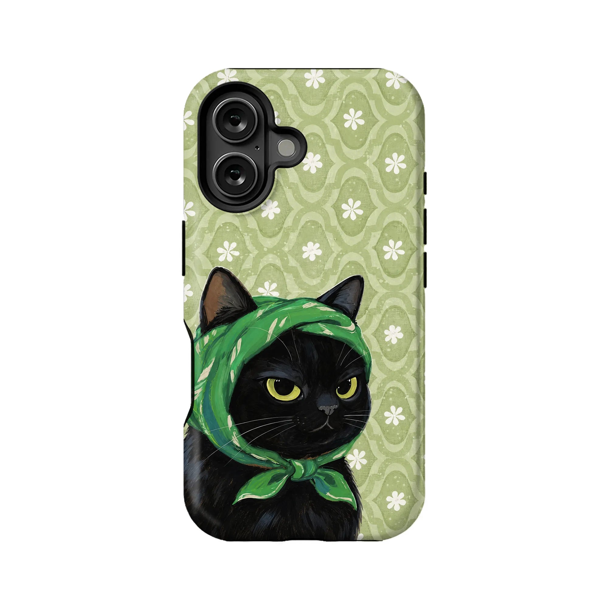 Artistic Black Cat Phone Case