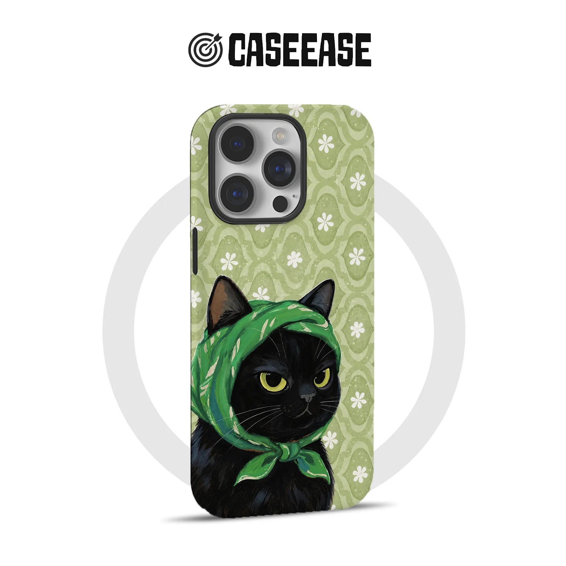 Artistic Black Cat Phone Case