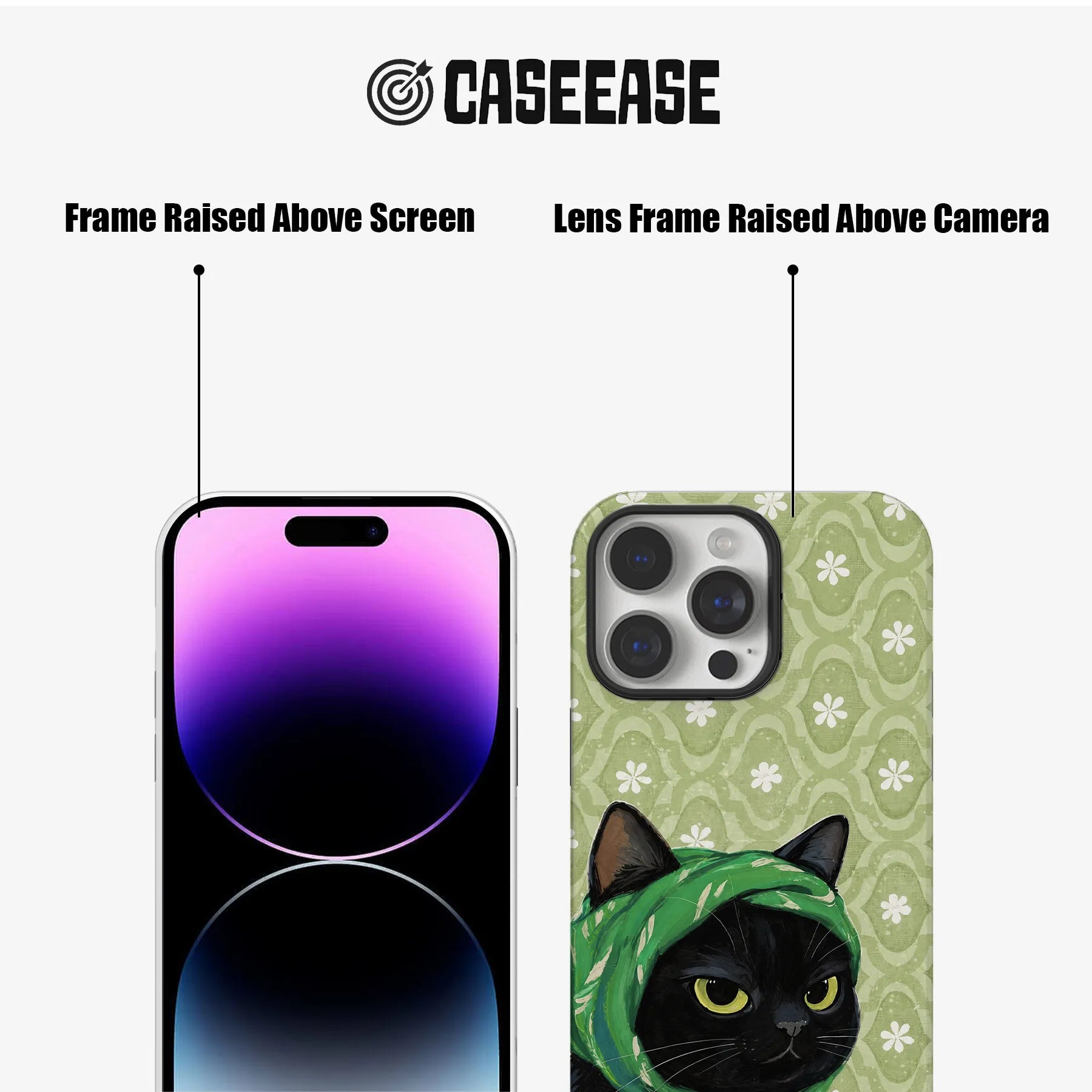Artistic Black Cat Phone Case