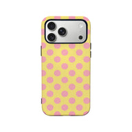 Encantadora funda para teléfono con lunares