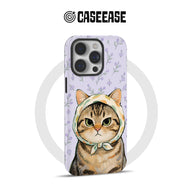 Cute Cat Phone Case with Floral Design