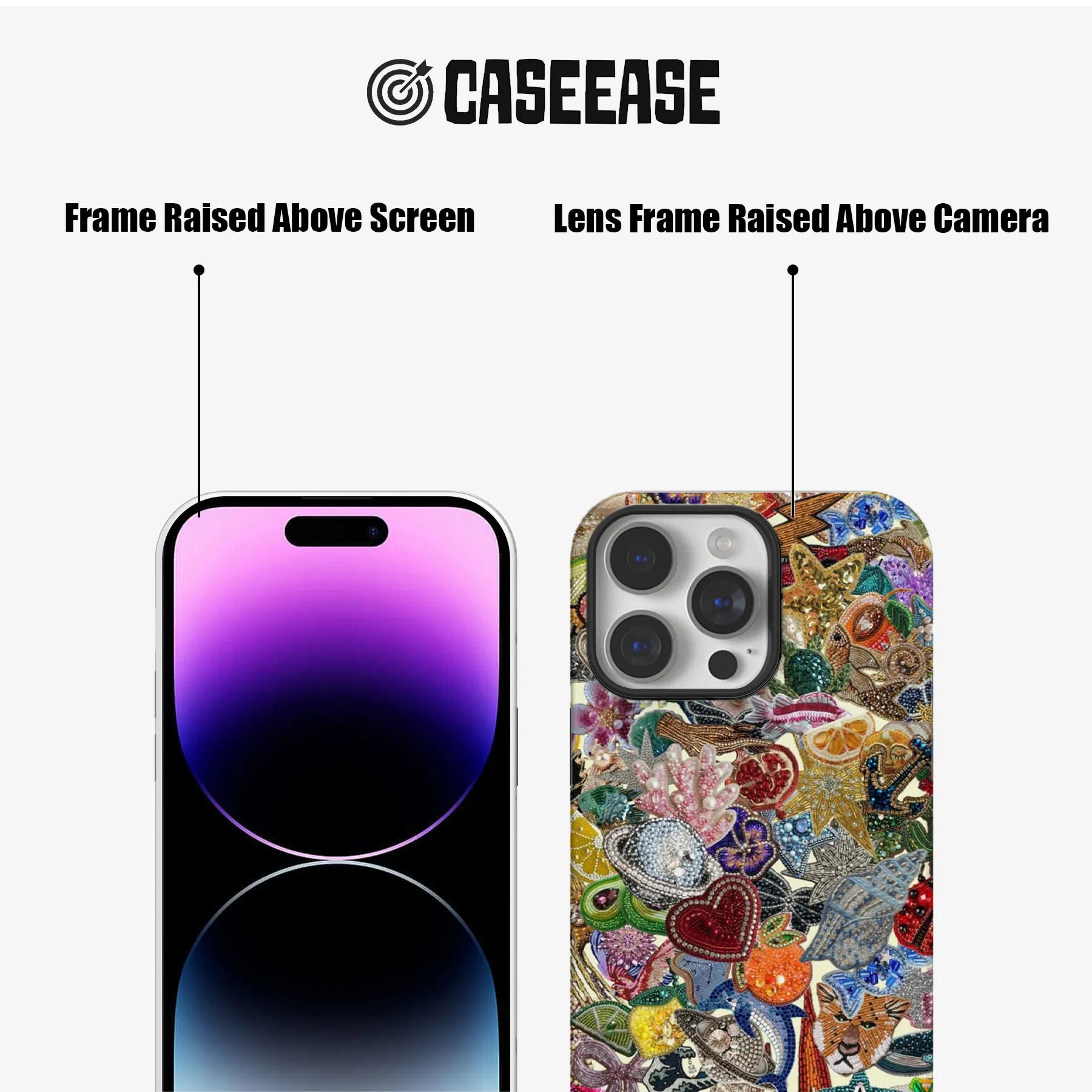 Funda para teléfono con patrones coloridos
