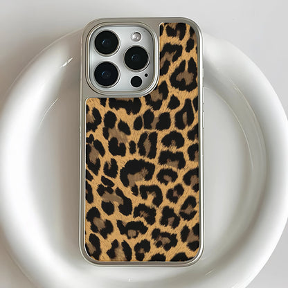Holographic Chrome Leopard Phone Case for iPhone 14 - Fierce Animal Print