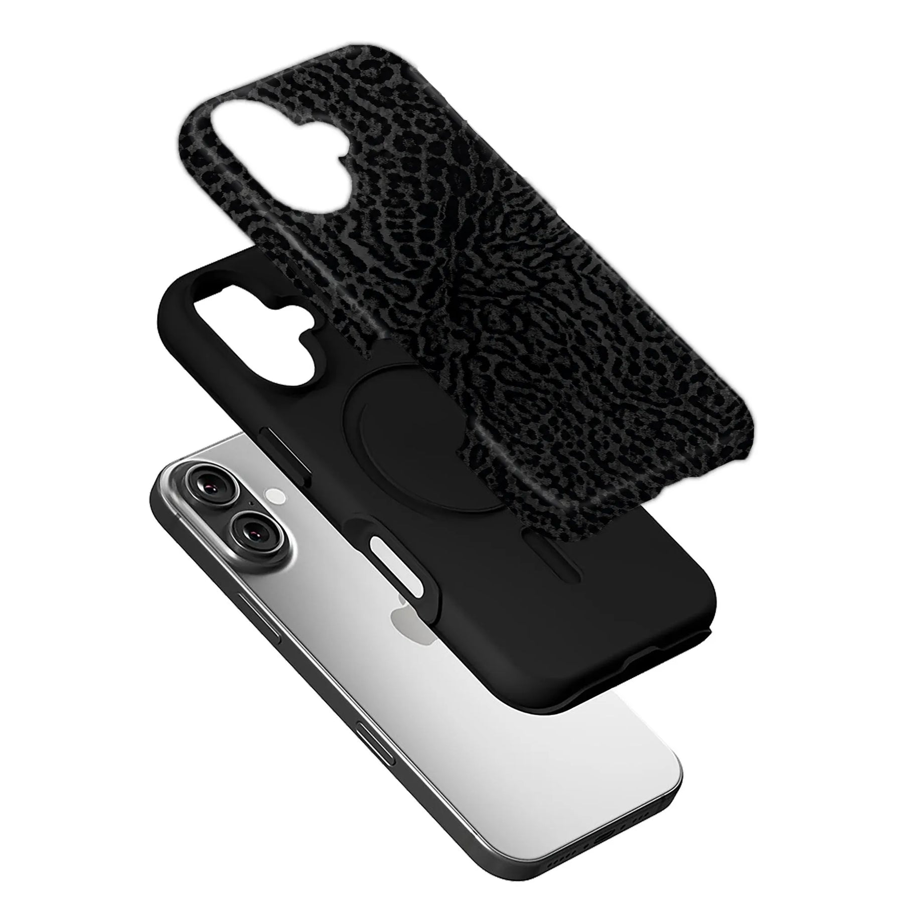 Stylish Black Leopard Print Phone Case