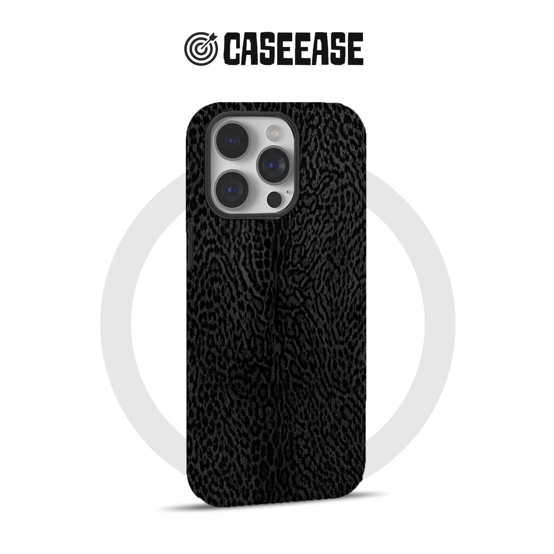 Stylish Black Leopard Print Phone Case