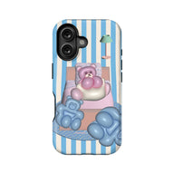 Cute Cartoon Bear Phone Case with Balloon Design