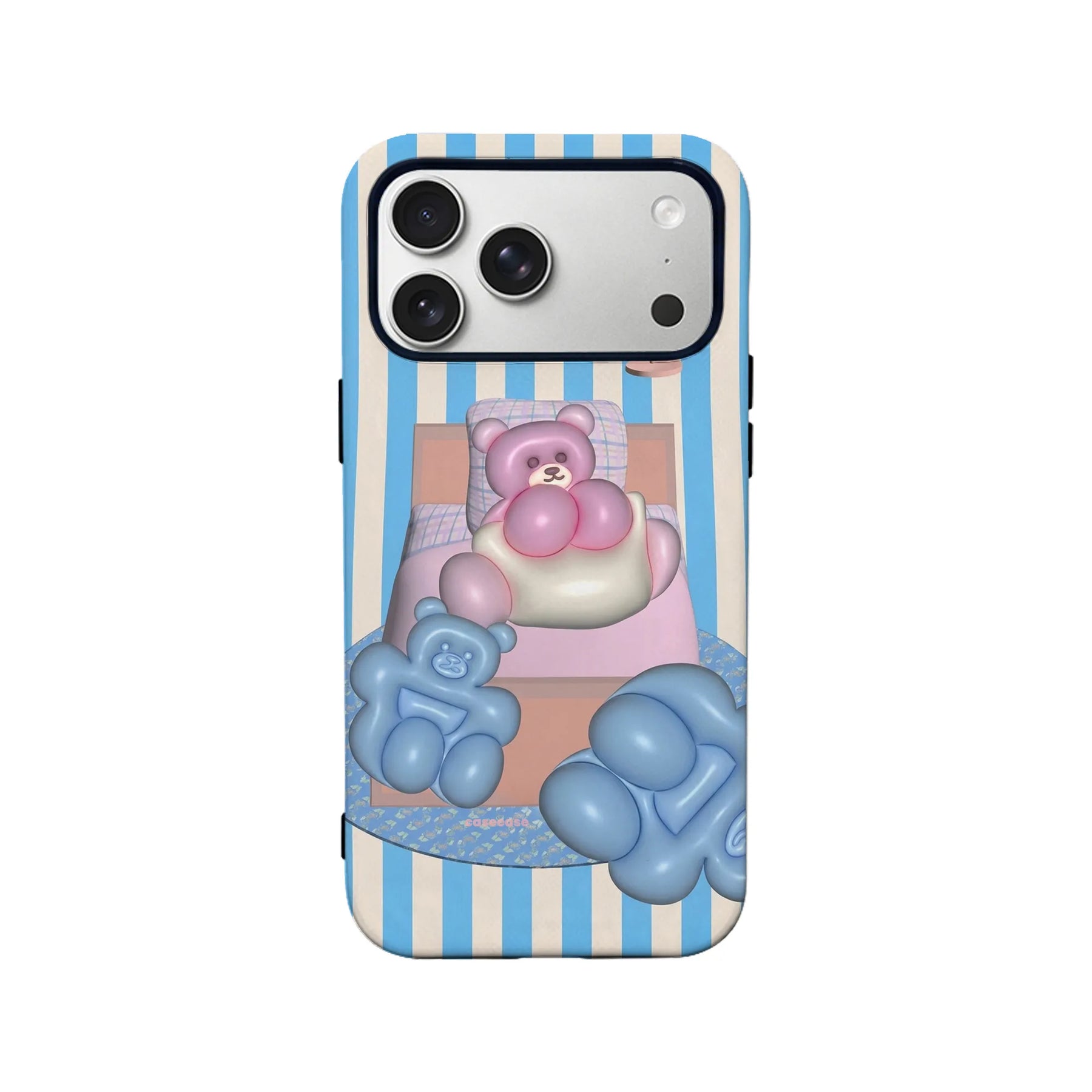 Cute Cartoon Bear Phone Case with Balloon Design