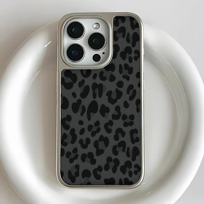 Holographic Chrome Leopard Print Phone Case for iPhone 14 Pro - Stylish and Durable