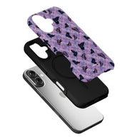 Butterfly Pattern Phone Case - Purple Aesthetic