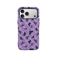 Butterfly Pattern Phone Case - Purple Aesthetic