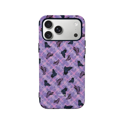 Butterfly Pattern Phone Case - Purple Aesthetic