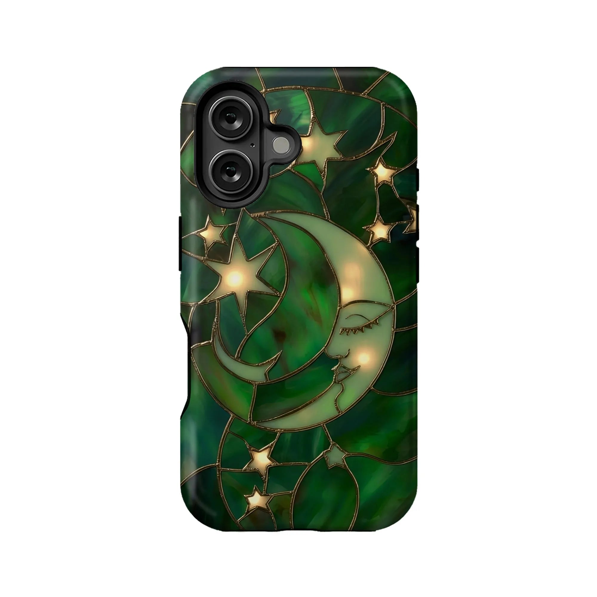 Moon and Stars Phone Case (Flat Printed Design, Not 3D)