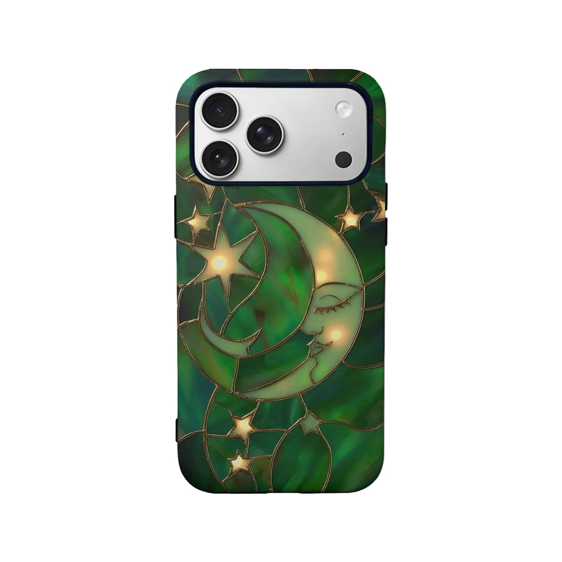 Moon and Stars Phone Case (Flat Printed Design, Not 3D)