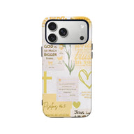 Yellow Bible Verse Phone Case – Psalm 46:5 Christian Floral Faith Design