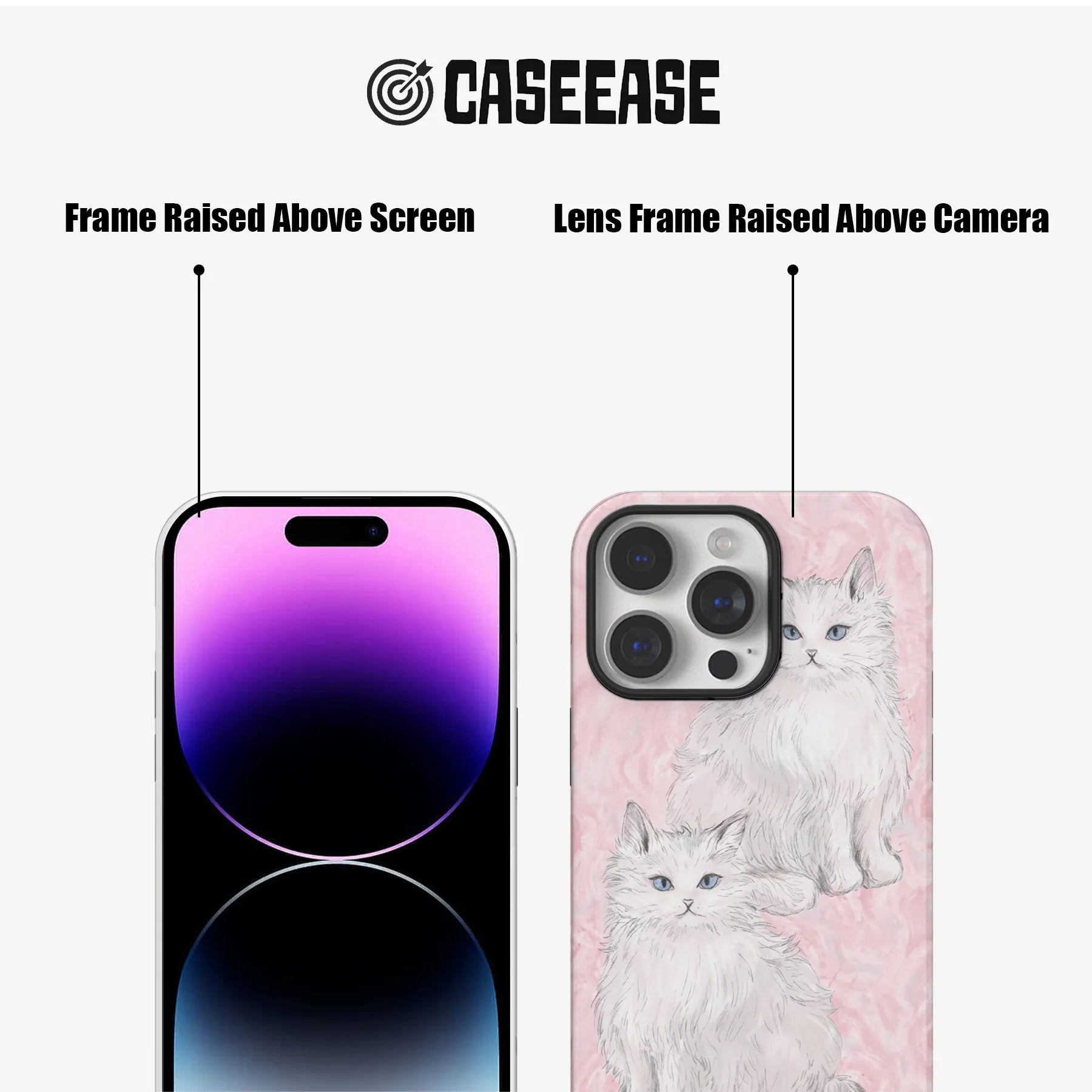 Fluffy White Cat Phone Case