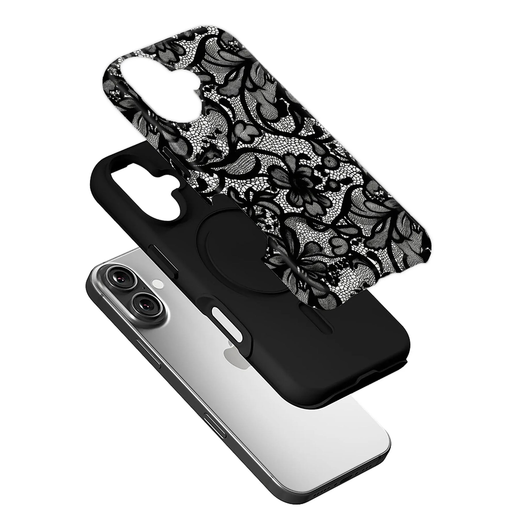 Elegant Black Lace Phone Case