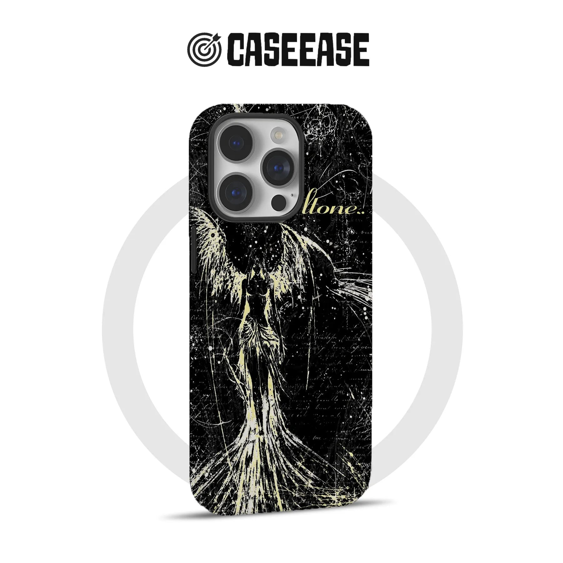 Elegant Black Angel Phone Case