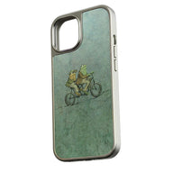 Holographic Chrome Frog Bicycle Phone Case - Unique Artistic Design