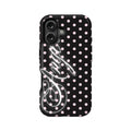 Stylish Polka Dot Phone Case with Neon Design