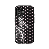 Stylish Polka Dot Phone Case with Neon Design